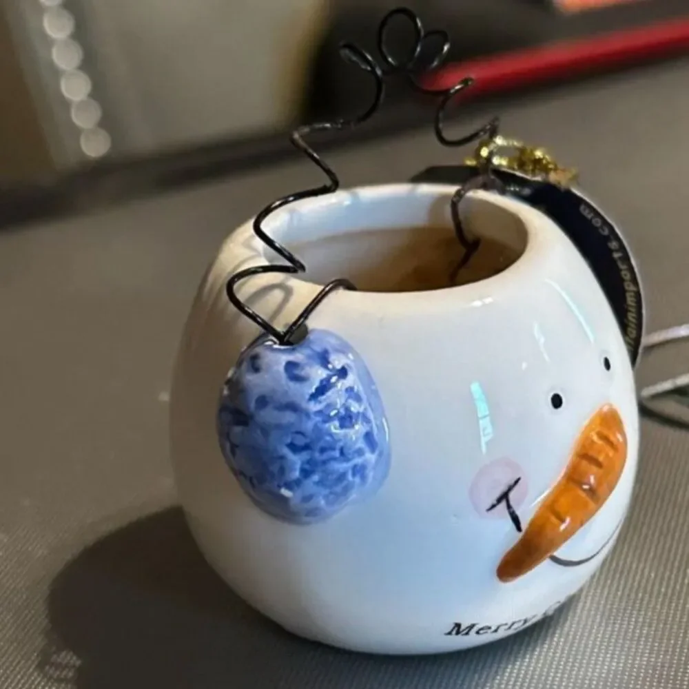 Crazy Mountain Vintage Snowman Tea Lite Candle 